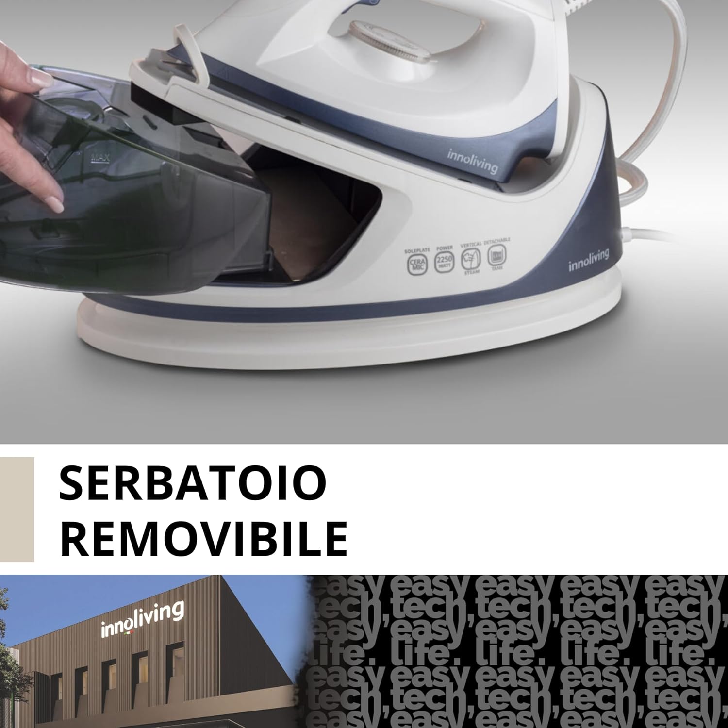 Innoliving Ferro Da Stiro INN-681 con Generatore di Vapore Continuo