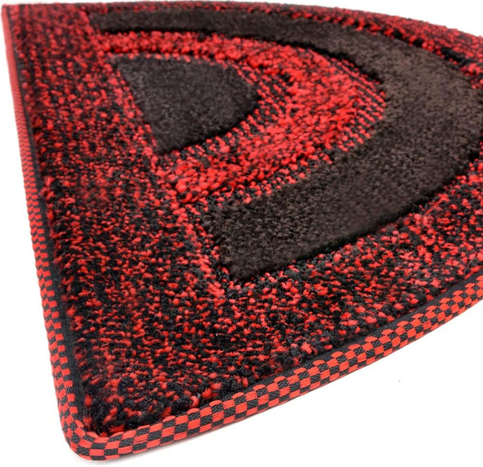 Zerbino Ingresso Semiluna Asciugapassi Assorbente Antiscivolo Vellutato Made In Italy Rosso