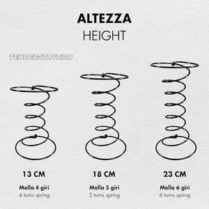 Molla Biconica a Spirale per Divani - 4 Giri, Altezza 13cm - Ideale per Restauri in Tappezzeria