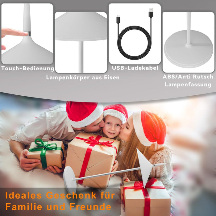 ZMH Lampada da tavolo LED moderna ricaricabile touch dimmerabile per esterni giardino