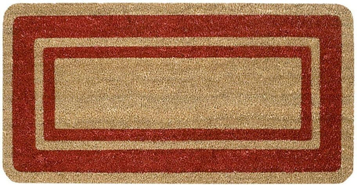 Zerbino Cocco Naturale 40x70 cm Elegante Robusto Ingresso Casa Esterno Antiscivolo Bordeaux