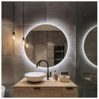 Specchio Bagno LED Rotondo ATOS Ø60 cm, Specchio Retroilluminato Bagno, Specchio LED Bagno 4000K, Specchio Rotondo Bagno moderno