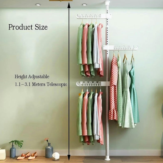 Stendibiancheria da 3/4/5 Ripiani, Appendiabiti Indipendente, Appendiabiti Regolabili per Soggiorno, Camera da Letto, Ufficio Domestico