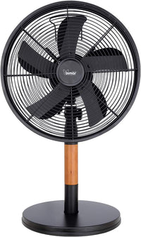 Bimar Ventilatore Tavolo VTM310 30cm Metallo Stelo Legno Design Retrò 3 Velocità Inclinazione