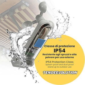 Motore Elettrico Professionale 100Kg/50Nm Silenzioso con Centralina Sole-Vento-Pioggia, Telecomando - Tapparelle/Tende Sole Ø63mm