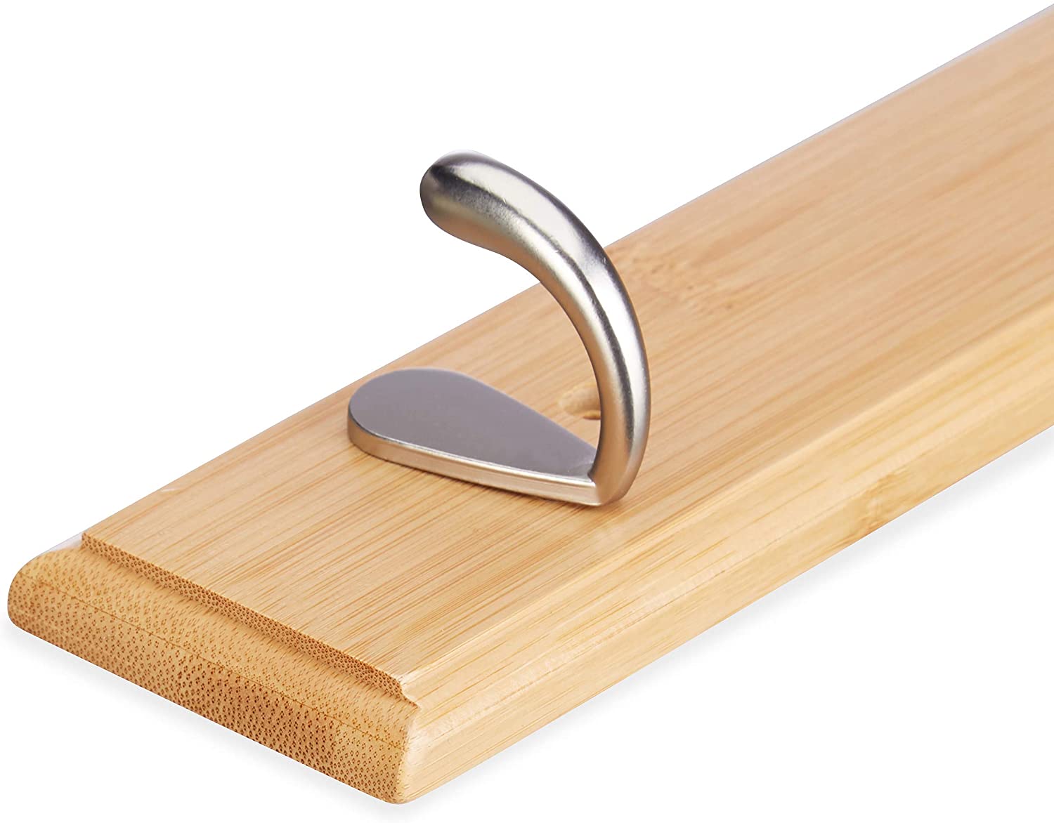 Appendiabiti da parete in bambù con 4 ganci 13_0002204