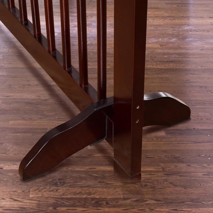 Cancelletto di Sicurezza Barriera Protettiva per Cani Animali Domestici Bambini, Pieghevole, in Legno di Pino, 3/4 pezzi (Piede Adatto)