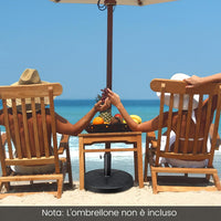 Base Ombrellone da Esterno 14 kg, Supporto Rotondo per Ombrellone 45 CM con Diametro Palo 38/48 MM, Base per Ombrellone Robusta da Giardino Terrazzo Esterno