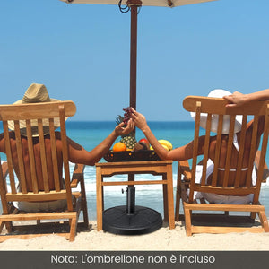 Base Ombrellone da Esterno 14 kg, Supporto Rotondo per Ombrellone 45 CM con Diametro Palo 38/48 MM, Base per Ombrellone Robusta da Giardino Terrazzo Esterno