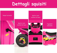 6V Quad Elettrico per Bambini, Mini Quad da Spiaggia con Funzione Avanti/Indietro, Velocità Massima 4,6 km/h, Regalo per Bambini 3 Anni+ (Rosa)