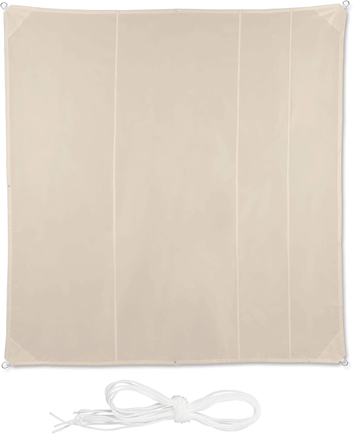 Vela ombreggiante quadrata 5 x 5 m beige 13_0002942_4