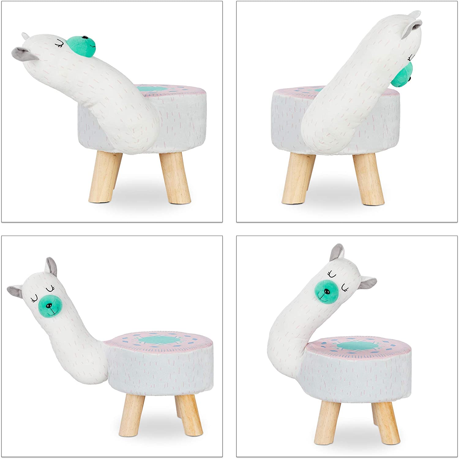 Sgabello animali per bambini bianco e rosa 13_0002752_2