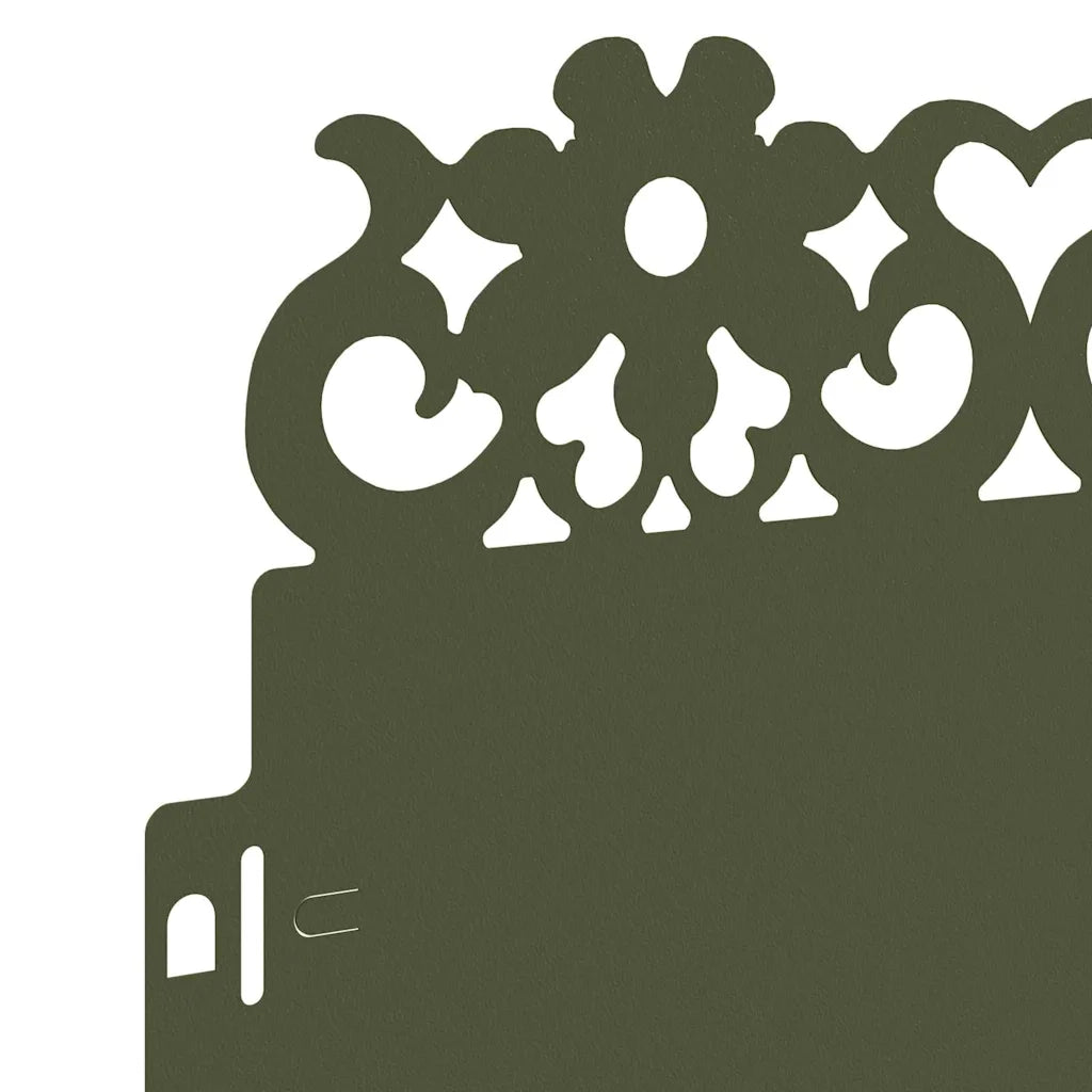 Bordure per prato 30 pz Verde oliva 103 x 0,05 x 22 cm Acciaio CFW9922386