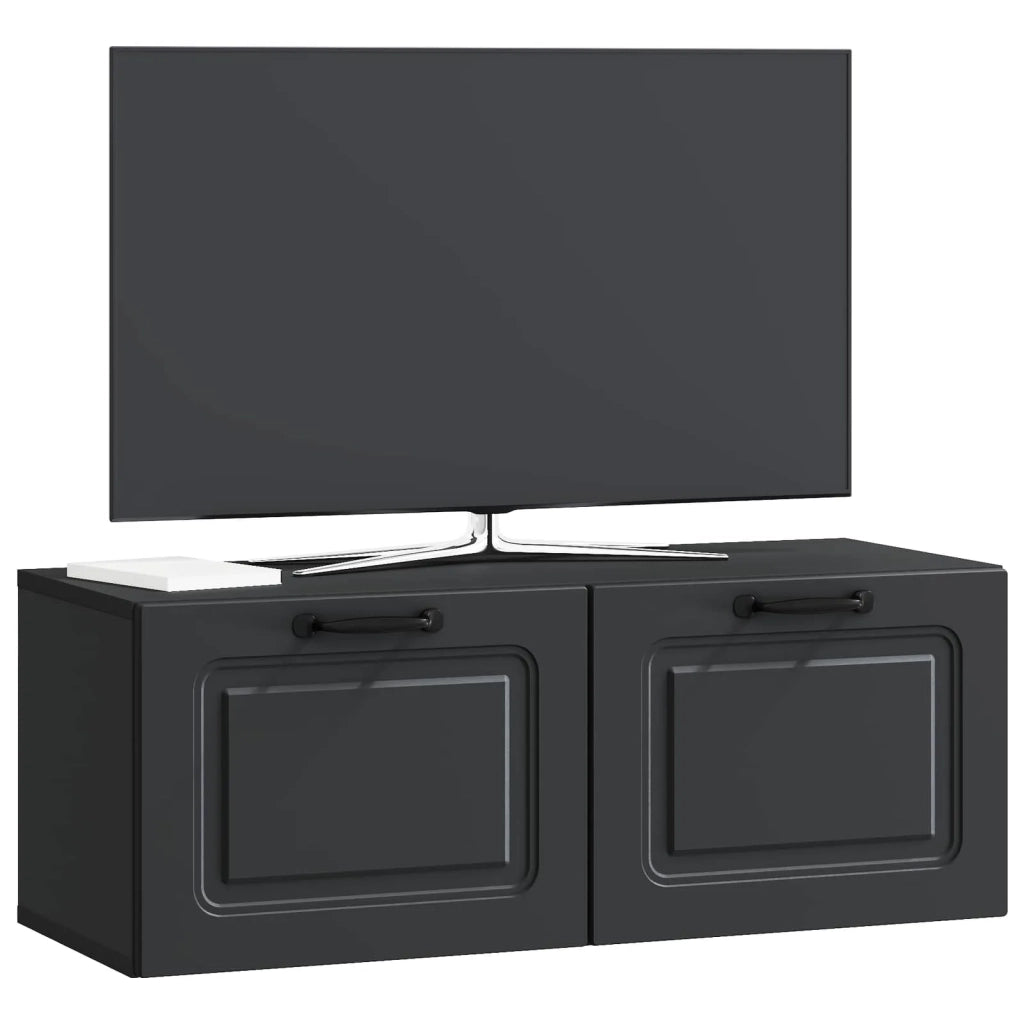 Mobile Porta TV da Muro Nero 78,5 x 31 x 30 cm 899396