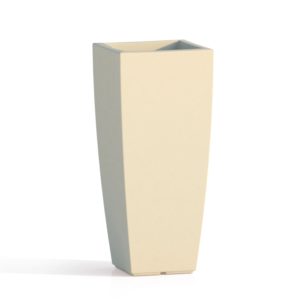 Vaso Agave In Resina Quadrato Avorio H90 40x40Cm