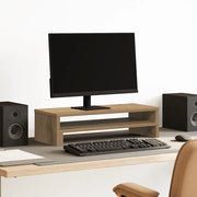 vidaXL Supporto per Monitor Rovere Artigianale 54x22x15 cm Truciolato