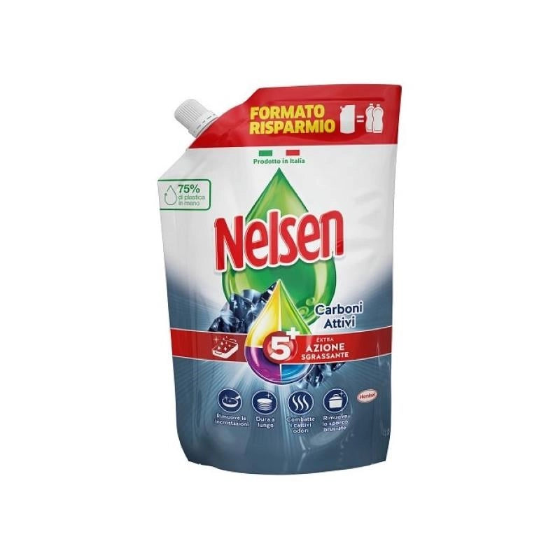 NELSEN DETERSIVO PIATTI RICARICA 1,65LT CARBONIATTIVI