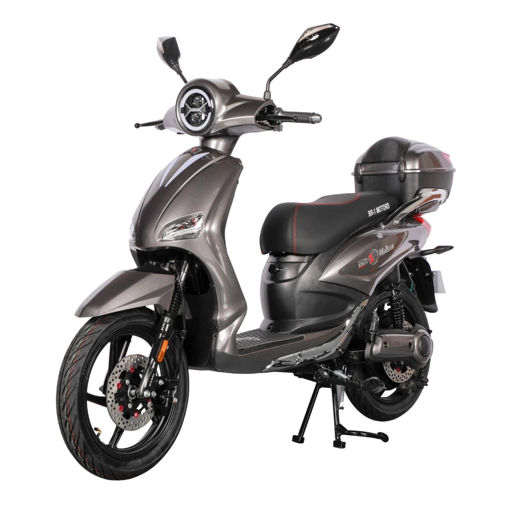 Scooter Elettrico BR-1 Sport 20Ah 48V Batteria a Piombo - Immatricolabile-Grigio