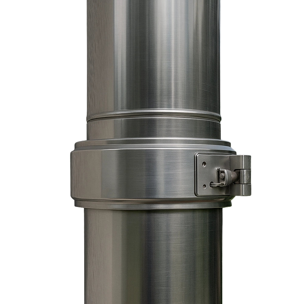 Fascetta bloccaggio doppia parete acciaio inox canna fumaria collare tubature *** misura Ø 250/300 mm, confezione 1