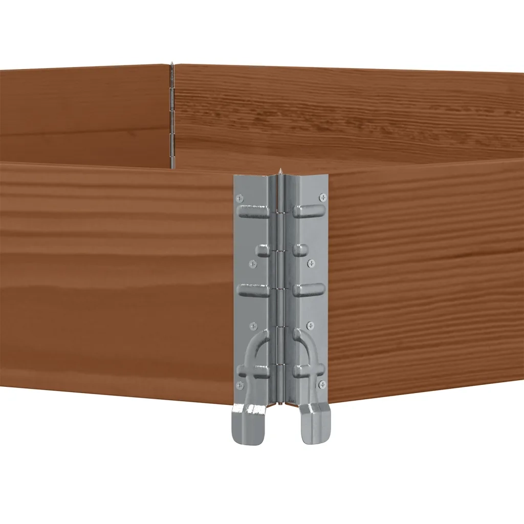 Fioriera | Cassetta per fiori | Vaso Rialzata Esagonale Marrone 160x160 cm Legno di Pino