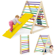 Scala triangolare da arrampicata 120 x 71 x 110 cm modello pieghevole 2 in 1 per bambini in legno colorato 20_0020990