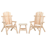 Set Divani da Giardino 3 pz in Legno Massello di Abetecod mxl 100458