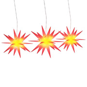 Luci di Natale con LED 3 pz Pieghevoli Rosse CFW2562790