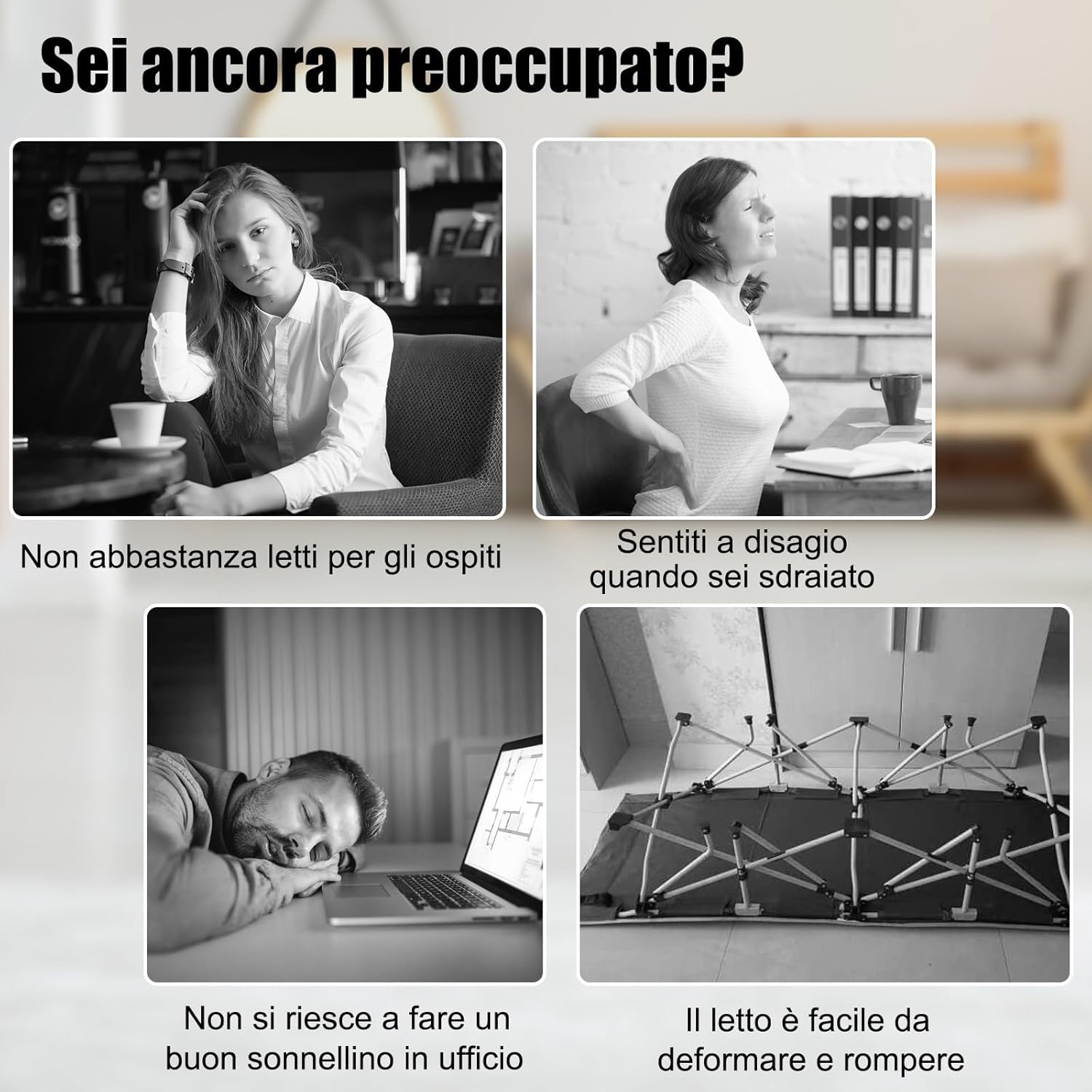 Brandina Pieghevole con Ruote Girevoli, con Materasso in Memory Foam, Lettino Pieghevole a Doghe 190x80 cm, Salvaspazio, Carico Massimo 130 kg (Blu)