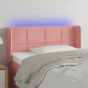 Testiera a LED-Testata con LED Rosa 103x16x78/88 cm in Velluto 400879