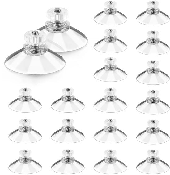Accessori per finestre e auto - Zavorrini con vite - 20 pezzi - M5 - Translucidi - Per decorazione e appendioggetti