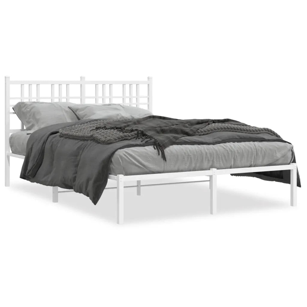 Giroletto con Testiera Metallo Bianco 120x190 cmcod mxl 116076
