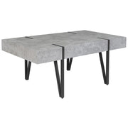 Tavolino da Caffè Moderno Effetto Cemento Gambe in Metallo 100 x 60 cm stile moderno industriale