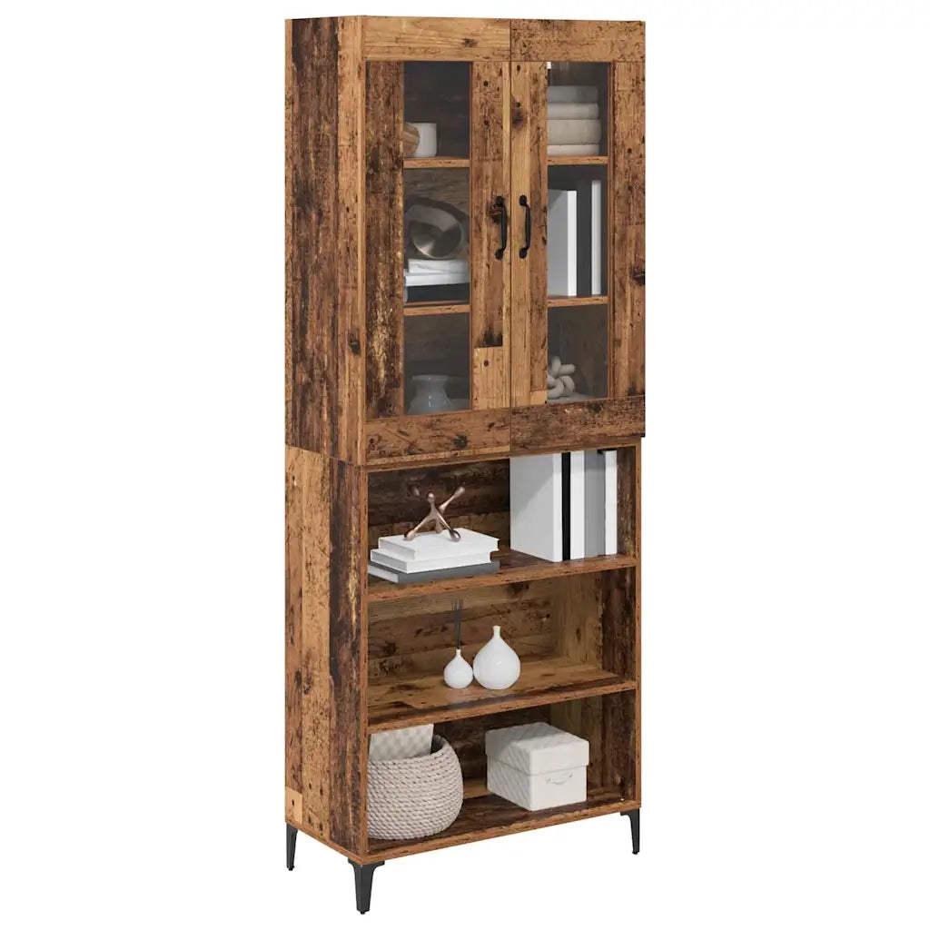 Credenza-Buffet-Armadio da cucina Legno vecchio 69,5 x 34 x 180 cm Legno multistrato 838563