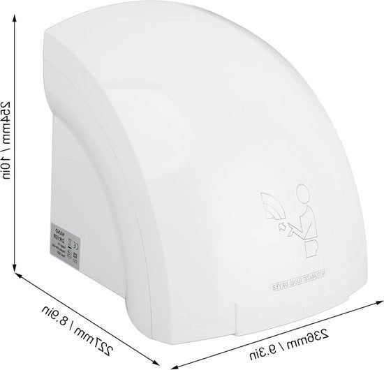 Asciugamani automatico 1200 W rilevamento automatico 10 secondi asciugatura rapida flusso d'aria calda - per bagno centro commerciale hotel - presa per apparecchi elettrici 220 V