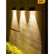 Trade Shop - Applique Led Con Pannello Solare A Parete 3 W Ip65 Luce 3000k 6500k Nero Yh0615 - -bianco Caldo      -
