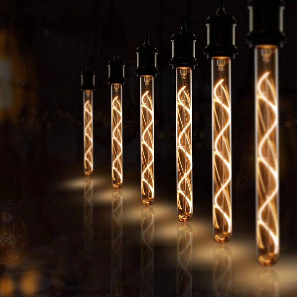 ZMH Lampadina LED E27 Vintage Tubolare 300mm Oro per Casa e Bar