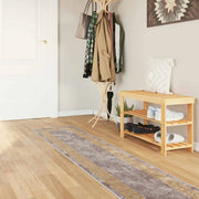 Runner Tappeto MARSA Grigio 50 x 350 cm Poliestere e PVC