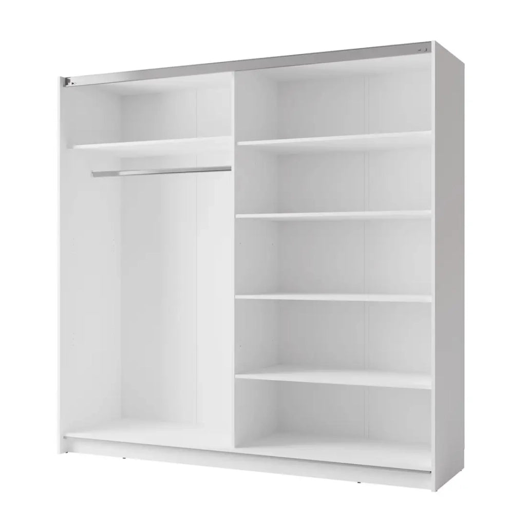 Armadio, guardaroba 200 cm 2 porte scorrevoli - bianco - Collezione ARSALA