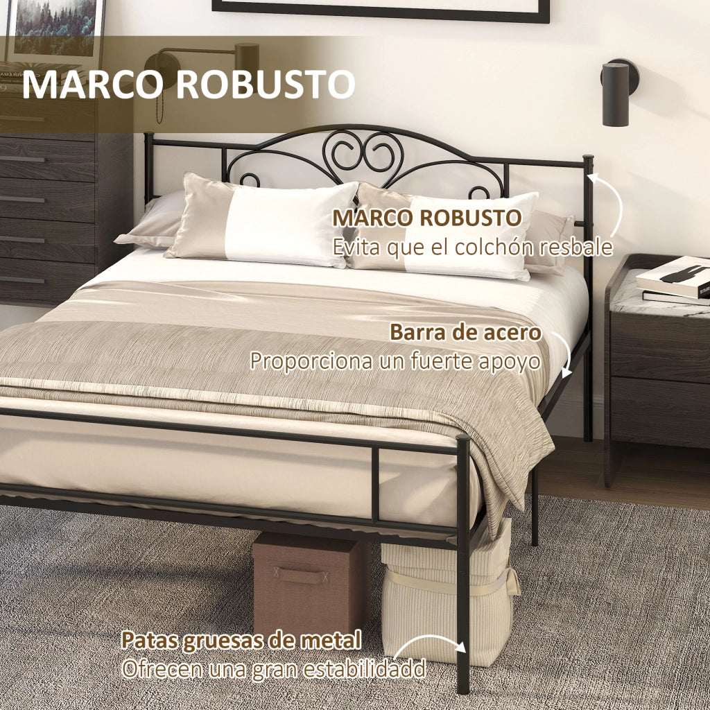 Letto Matrimoniale Contenitore ¨C Zephmum ¨C Nero 158x211x106 cm