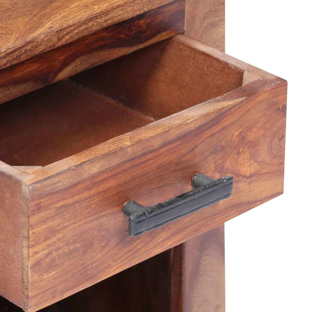 Comodino cassettiera mobile per camera da letto 40 x 30 x 50 cm legno massello di sheesham 1402149