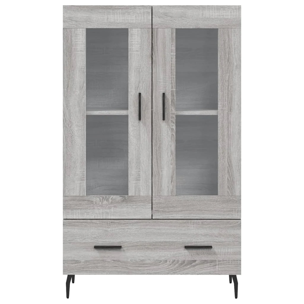 Buffet credenza cassettiera armadio mobile contenitore organizer cucina soggiorno salotto rovere Sonoma alto 69,5 x 31 x 115 cm legno ingegnerizzato grigio 02_0035395
