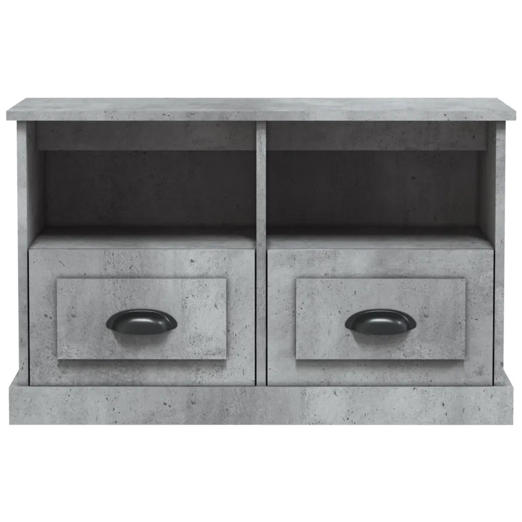 Mobile Porta TV Grigio Cemento 80x35x50 cm in Legno Multistrato 816284