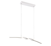 Lampada a sospensione LED, metallo, bianco, L 80 cm, Ginko