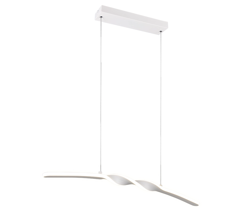 Lampada a sospensione LED, metallo, bianco, L 80 cm, Ginko
