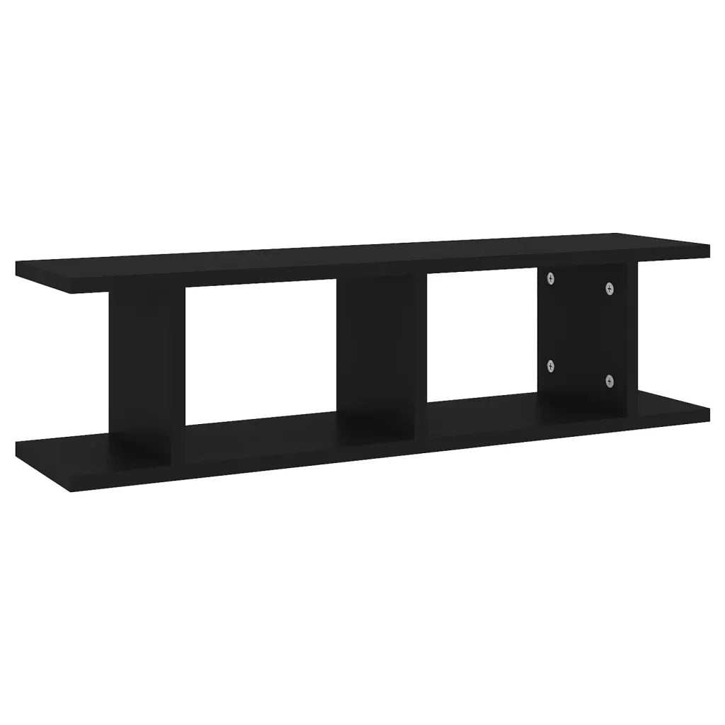 Mensole a Muro 2 pz Nero 78x18x20 cm in Truciolato cod mxl 43474
