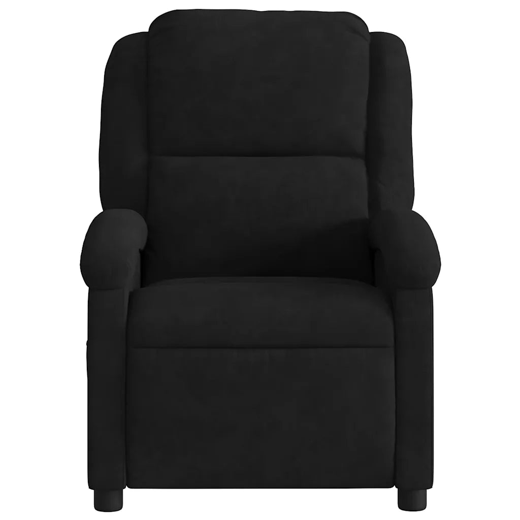 Divano Sedia-Poltrona reclinabile massaggiante in Velluto Nero 284266