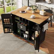 Isola cucina - Xylo - con piano tavolo porta-tovaglioli nero