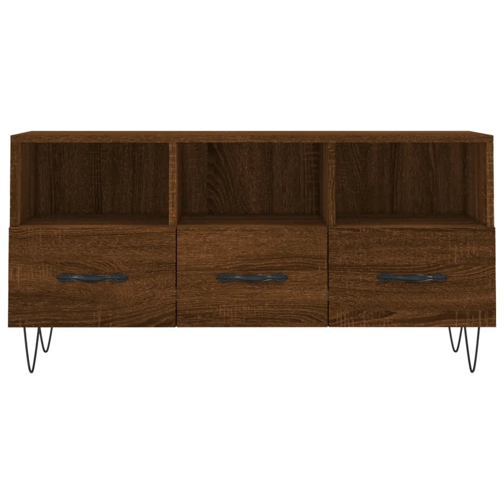 Mobile TV Rovere Marrone 102x36x50 cm in Legno Multistrato 829035