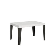 Tavolo allungabile 120/204x80 cm Flame colore bianco frassino gambe antracite