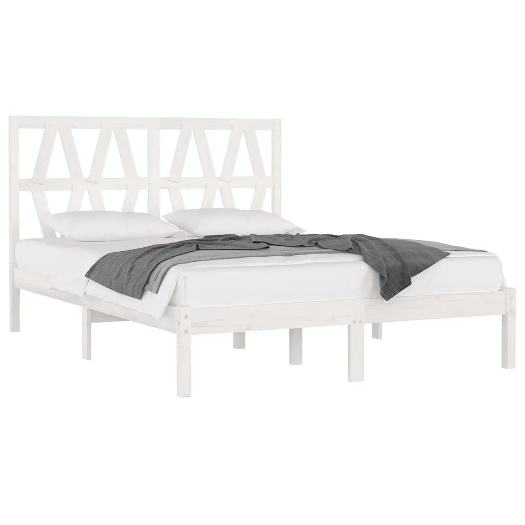 Giroletto Bianco in Legno Massello di Pino 120x200 cm 3103994